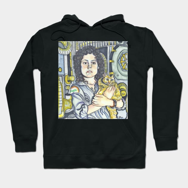 Ripley Alien Hoodie by jilliandohertyart